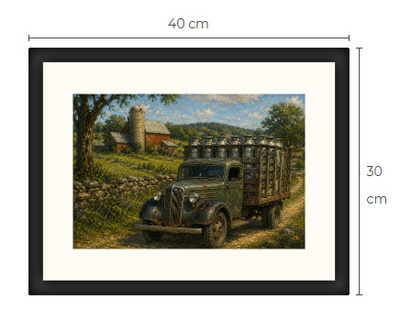 Uusi Kuorma-auto art print 30 cm x 40 cm