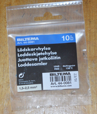 Biltema Juottava jatkoliitin 1,5–2,5 mm² (10 kpl)