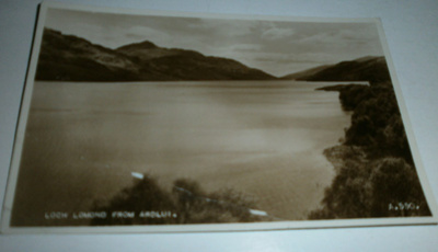 Loch Lomond from Aldnui, valokuvapk, p. 1957 Suomeen