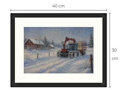 Uusi Ford County Savotta traktori art print 30 cm x 40 cm