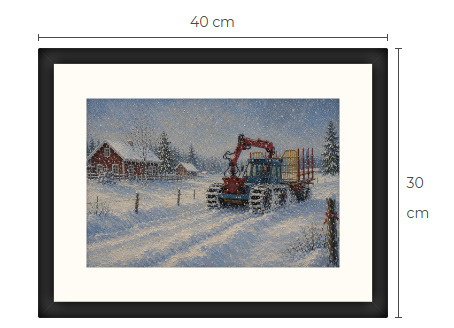 Uusi Ford County Savotta traktori art print 30 cm x 40 cm