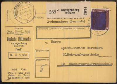 SBZ Mi 797 pakettikortti