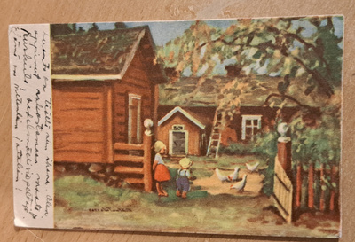 F.Hautala; kotipiha, kulkenut 1950