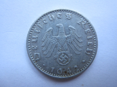 Natsi-Saksa 50 Reichspfennig 1942 A