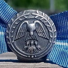 Mannerheim MLL Hopeinen merkki. Numeroitu. Halkaisija - 19 m - pikkukuva 5