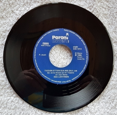ESA LEHTINEN - TIEDÄN ETTEN SUA MÄ SAA - SINGLE 1986
