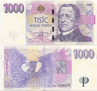 Tshekki 1000 Korun v.2008 (P-25c) UNC