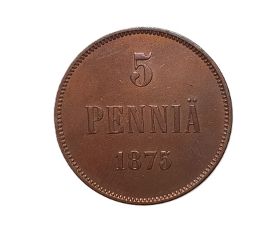 5 Penniä 1875