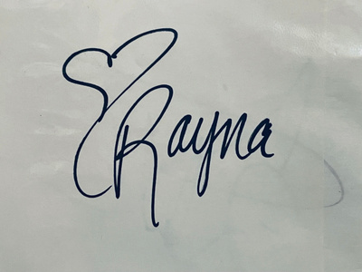 Rayna Foss / Coal Chamber nimikirjoitus paperilla