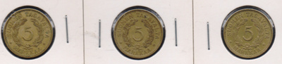 1937, -38 ja -39 5mk hyväkuntoiset kolikot