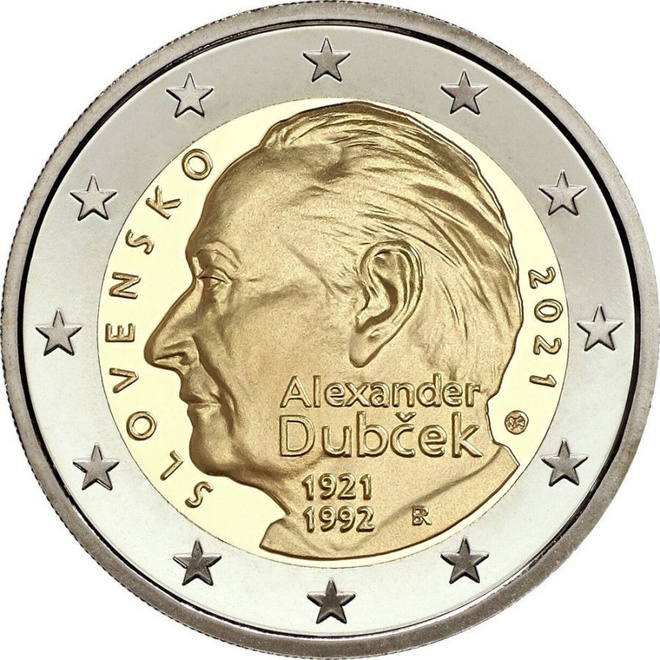 Slovakia 2021, 2 euro Alexander Dubcek UNC