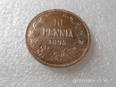10  penniä  1895  hieno oisko kulkematon,