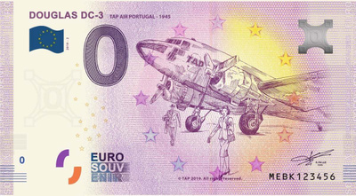 *0-EURO*PORTUGAL 2019-2*DOUGLAS DC-3*AITO EURO-SETELI*