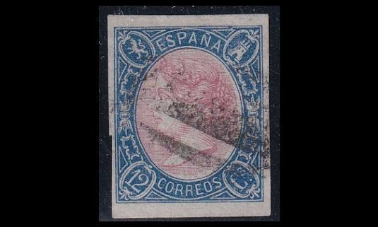 Espanja 63 o Isabella II 12 Cs (1865)