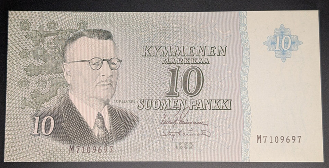 10 Markkaa 1964 ilman Litt M7109697