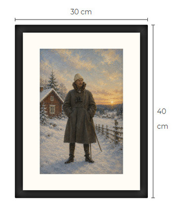 Uusi Mannerheim art print kehystetty 30 cm x 40 cm