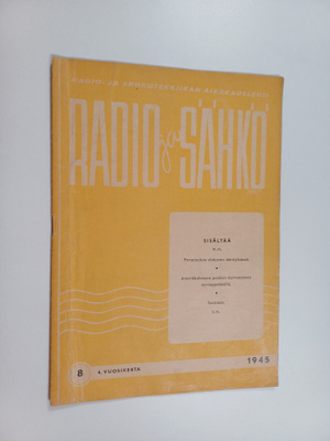 Radio ja sähkö 8/1945