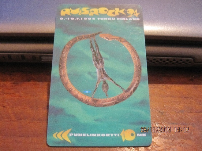 Ruisrock 1994 puhelinkortti