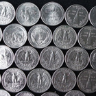 USA Quarter Dollar. iso määrä kolikoita ja osavaltioita. - pikkukuva 4