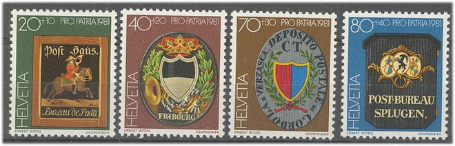 Sveitsi Mi 1199-1202 ++