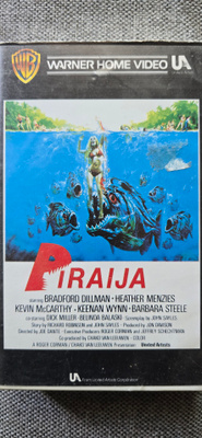 Piraija / Piranha VHS (1978) – suomijulkaisu. Testattu