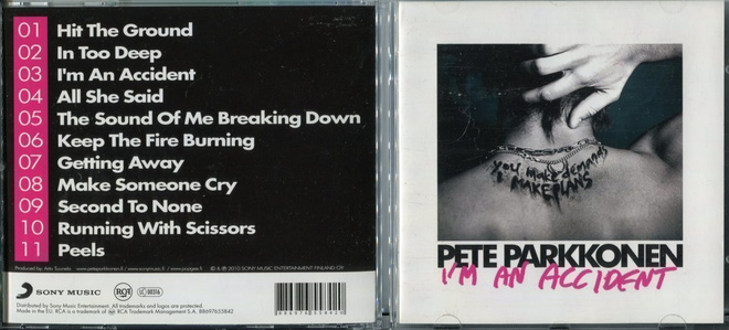 PETE PARKKONEN . CD-LEVY . I´M AM ACCIDENT