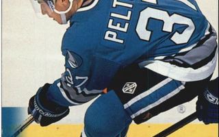 95-96 UD San Jose Sharks Hockey Ville Peltonen Trading Card
