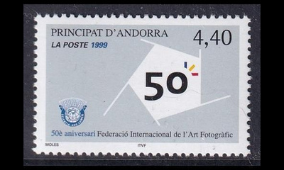 Andorra Fr 542 ** Valokuvataiteen liitto 50v (1999)