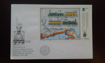 FDC Finlandia 88 8.6.1987 LaPe 1014-1017 BL3