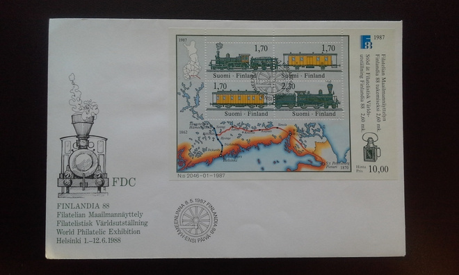 FDC Finlandia 88 8.6.1987 LaPe 1014-1017 BL3