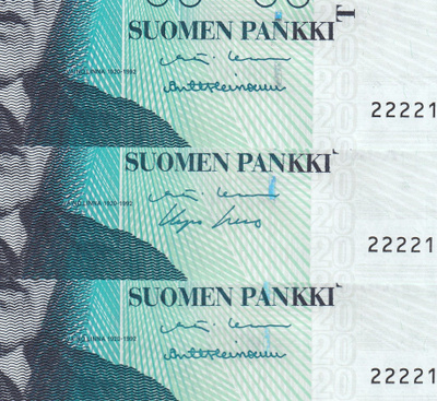 20 Markkaa 1993 Litt.A Allekirjoitus-Trio, Tutustu!