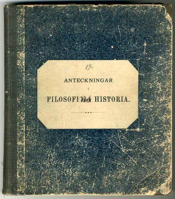 Anteckningar i filosofi och historia (1.p., 1889)