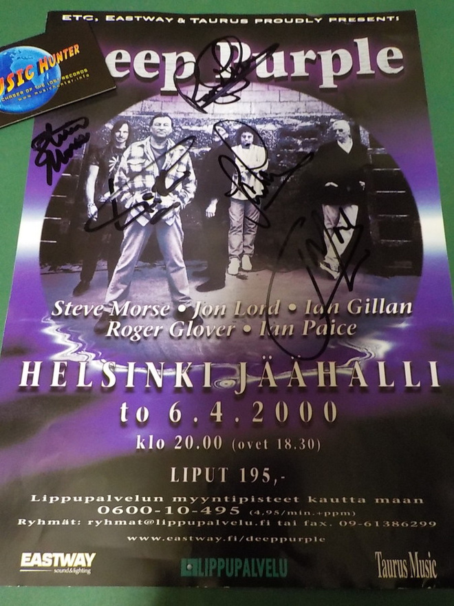 DEEP PURPLE KOKO BÄNDIN NIMMARIT KEIKKAMAINOKSESSA