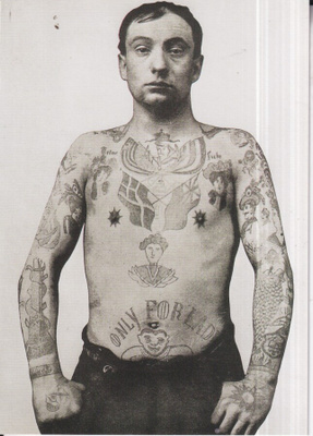 Tatuointi, Unknown Tattooed man. 1920s , e110