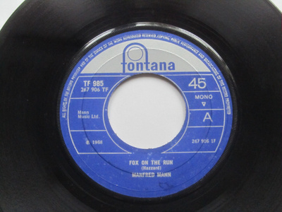 Manfred Mann: Fox On The Run 7" single 1968