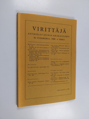 Virittäjä 4/1986