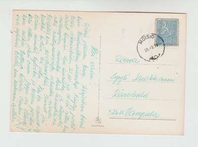 Postileima MOISIO, vanha 1970-luku