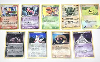 Pokemon - 9kpl vanhempia Pokemon kortteja