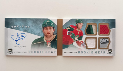 12-13 The Cup Jason Zucker Autographed Rookie Gear /25