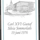 Ruotsi - Minneskort Kungabröllop 1976  (Facit MH 10) - pikkukuva 2