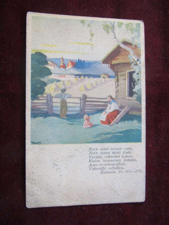 Noin sanoi minun isoni,. Wendelin.Postikortti