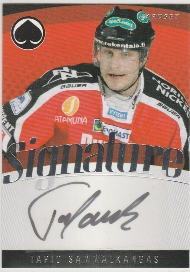 2011/12 Cardset  Signature Tapio Sammalkangas , Ässät