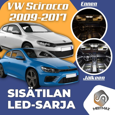 VW Scirocco Sisätilan LED-sarja 12-osainen