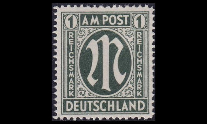 Bizone 35 ** Saksalainen paino 1 RM (1945)