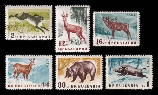Bulgaria 1058-63 o Metsän eläimiä (1958)