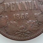 10 Penniä 1866 - Variantti 1.6 Päällelyönti - harvinainen!! - pikkukuva 2