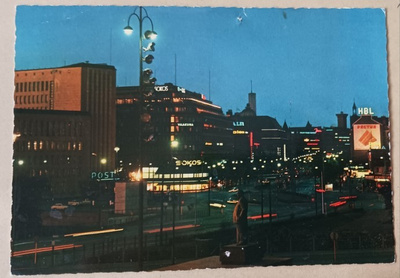 Helsinki, Mannerheimintietä iltayöllä 1960-luvulla, p. 1968