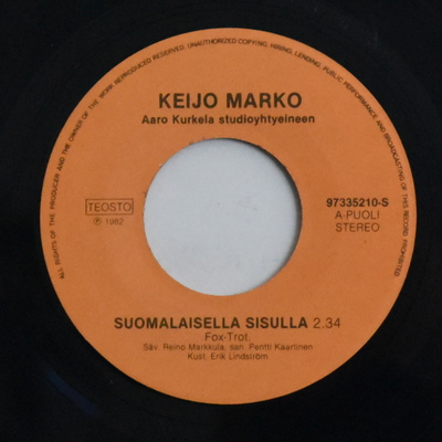 Single: Keijo Marko - Suomalaisella sisulla / Jätkän sanomaa