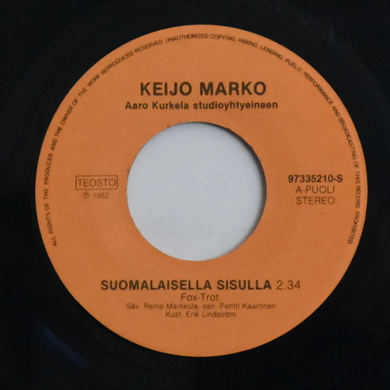 Single: Keijo Marko - Suomalaisella sisulla / Jätkän sanomaa