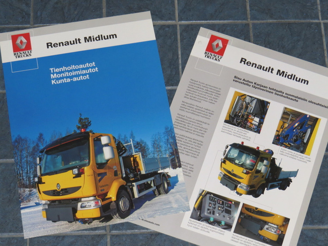 2009 Renault Midlum kunta kuorma-auto esite - suomalainen